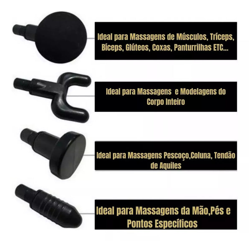 Mini Massageador 4 em 1 Elétrico Profissional Muscular Top