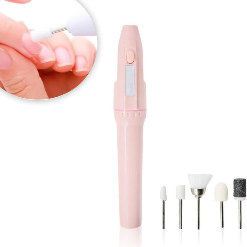 Kit Lixa de Unha Elétrica profissional portátil caneta elétrica de manicure e pedicure