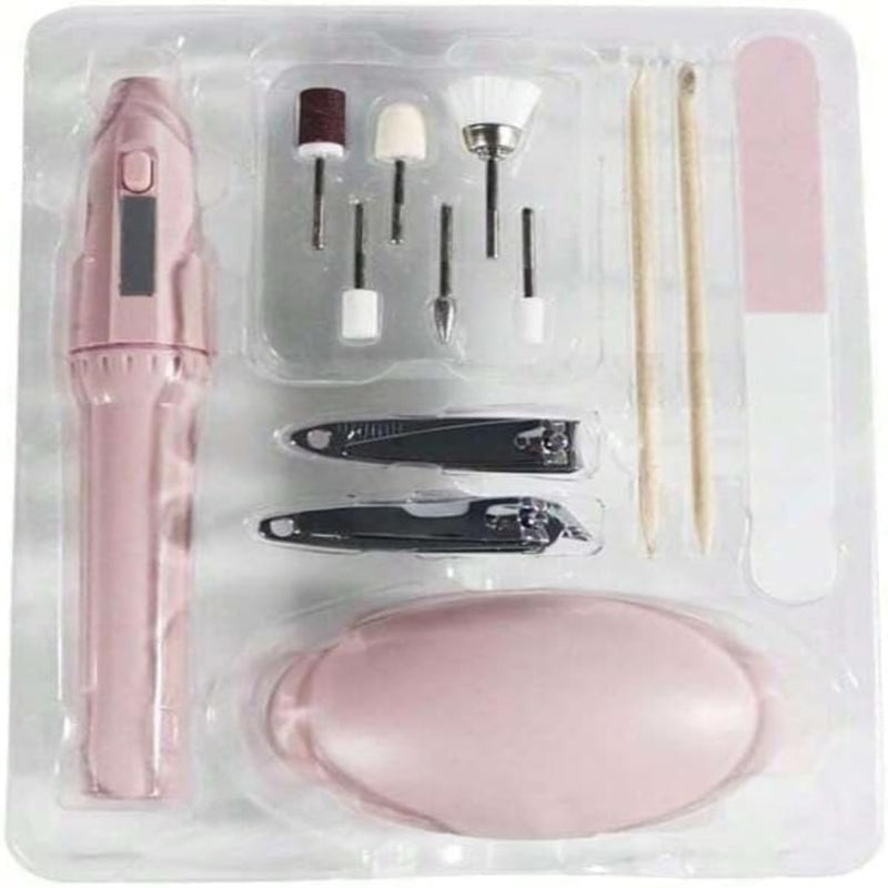Kit Lixa de Unha Elétrica profissional portátil caneta elétrica de manicure e pedicure