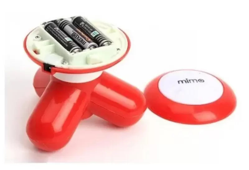 Mini Massageador Portátil A Pilha Ou USB Com 3 Pontos Relaxante