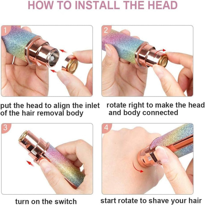 Removedor de pelos faciais 2 em 1 depilador Premium recarregável USB Sem Dor