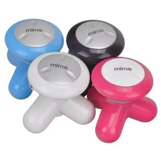Mini Massageador Portátil A Pilha Ou USB Com 3 Pontos Relaxante